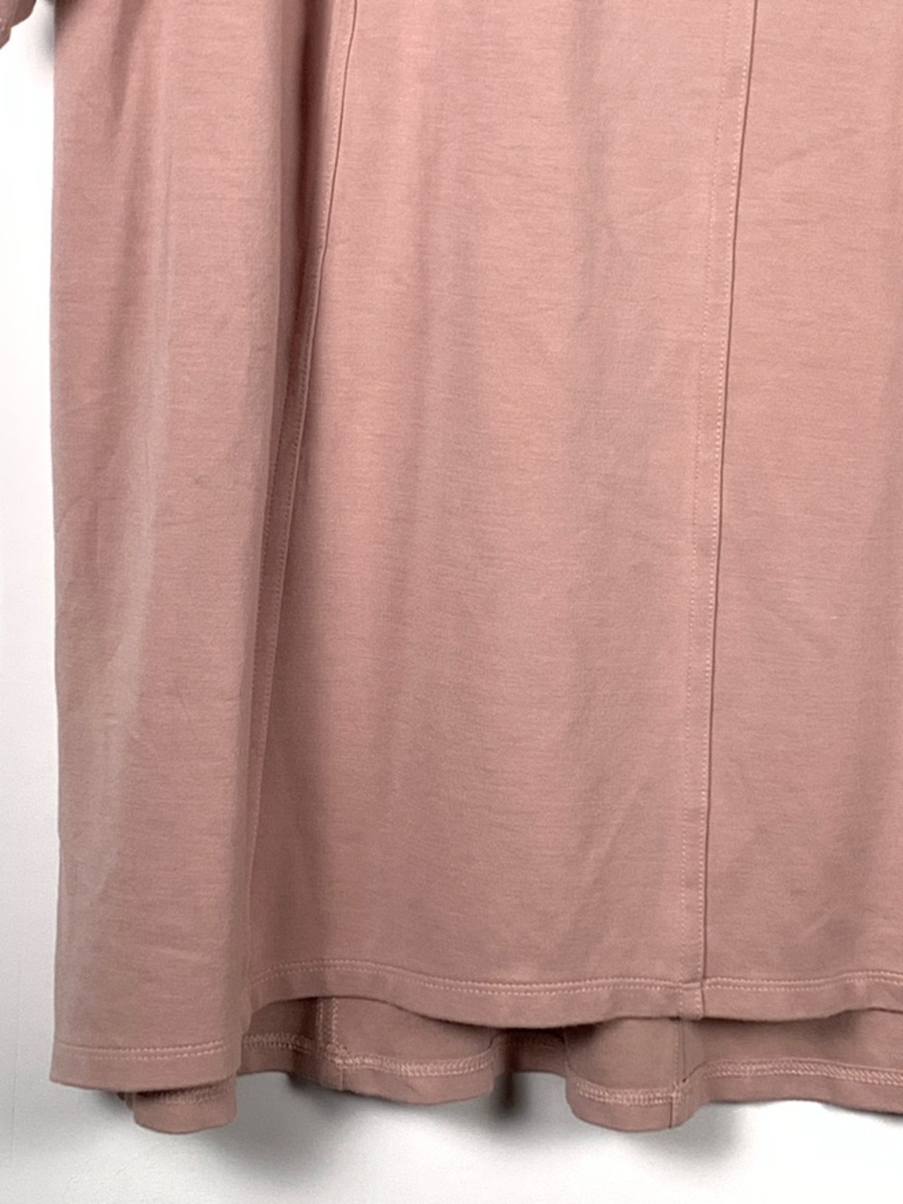 J Jill Wearever Top L Dusty Rose Short Sleeve Stretch Knit Tunic Casual - Picture 9 of 12